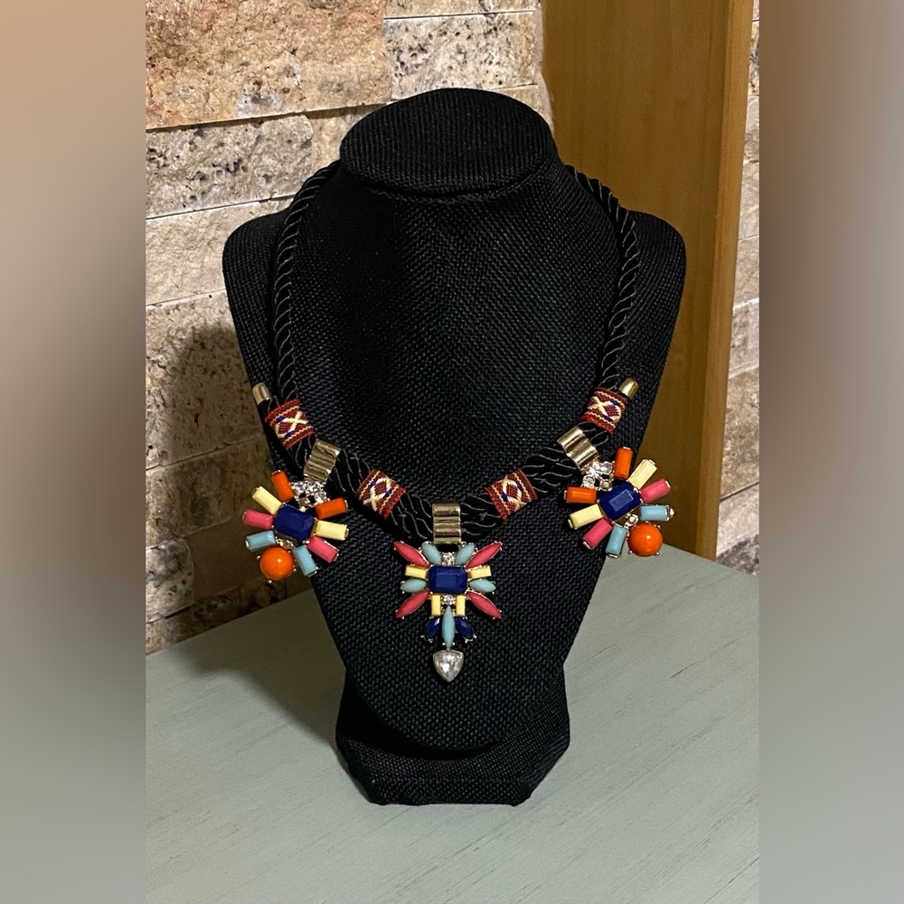 🌈🌚Colorful Bohemian Statement Necklace